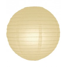 12" Paper Lanterns Round 'Ivory' - Regular Wire Ribbed